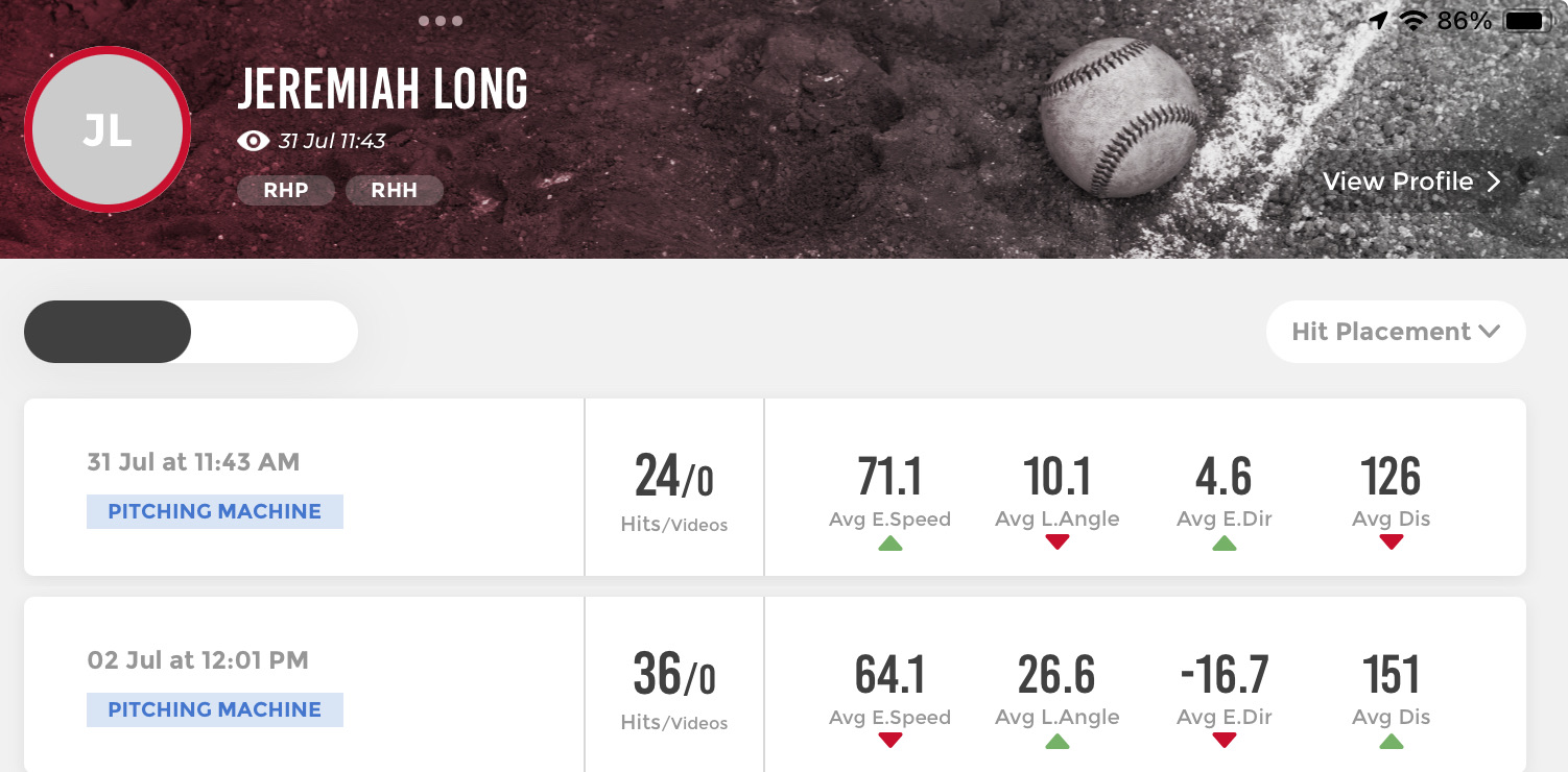 Player data dashboard